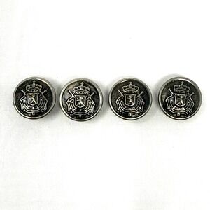 4 Michael Kors Silver Tone Metal Shank Blazer‎ Sleeve Replacement Buttons 15mm